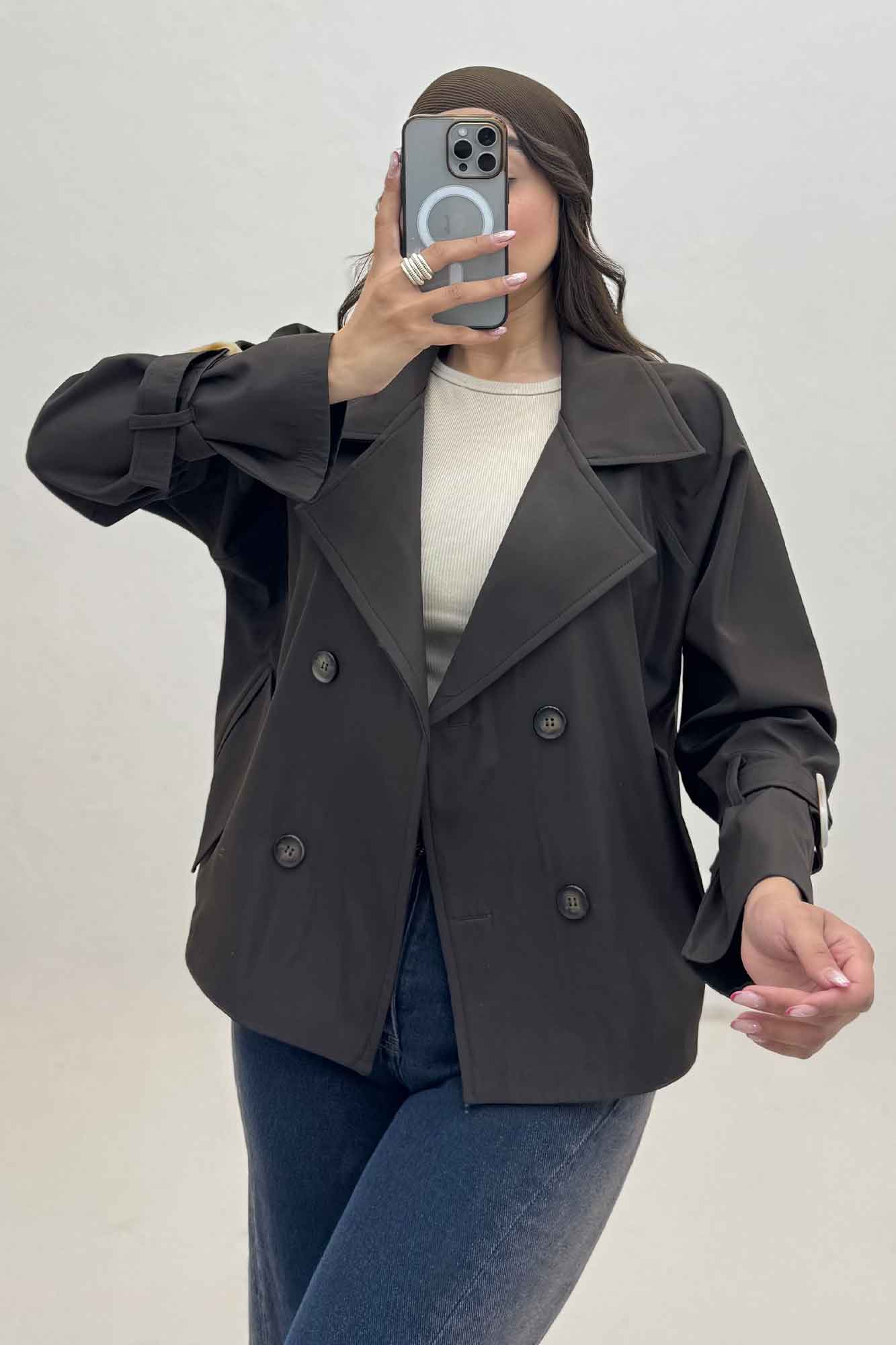 کت سانتانا آستین سگک چهار دکمه