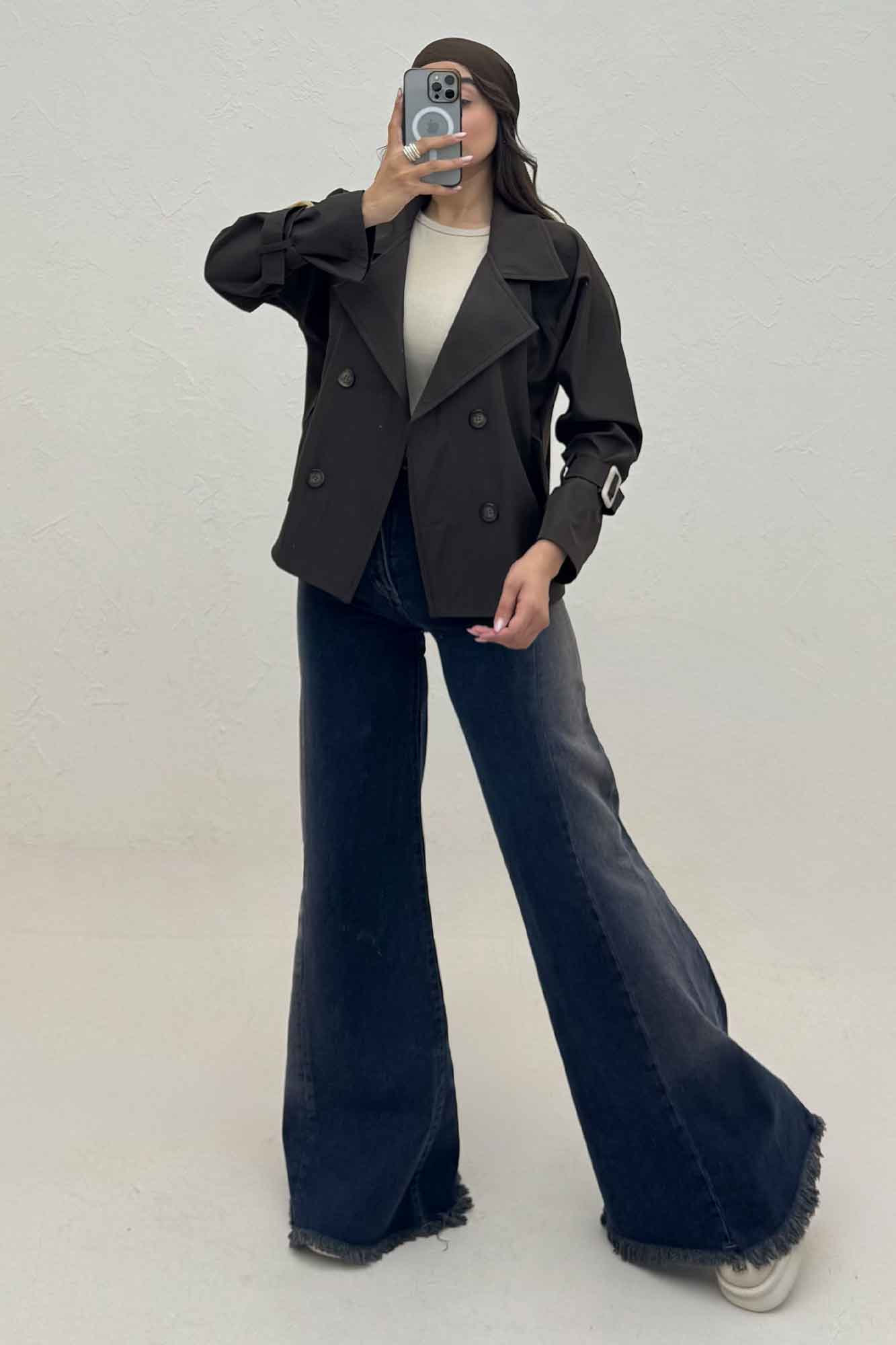 کت سانتانا آستین سگک چهار دکمه