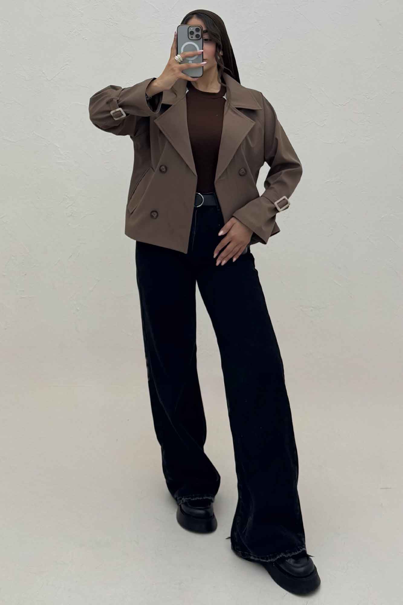 کت سانتانا آستین سگک چهار دکمه