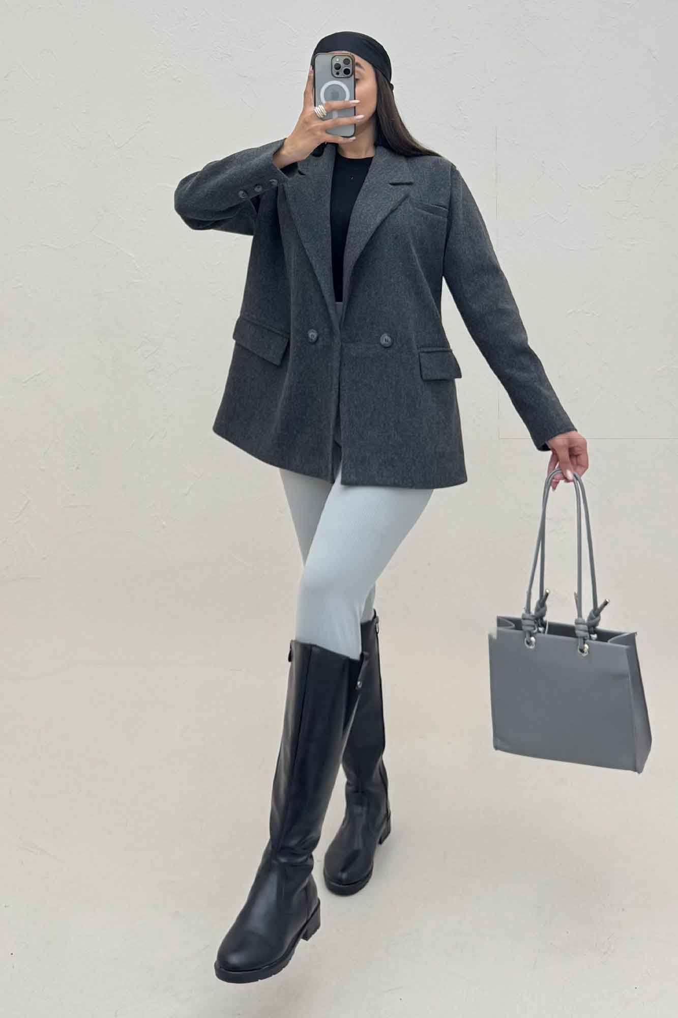 پالتو فوتر سه جیب آستردار آدیا