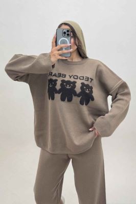 ست دورس و شلوار بافت سه خرس 419