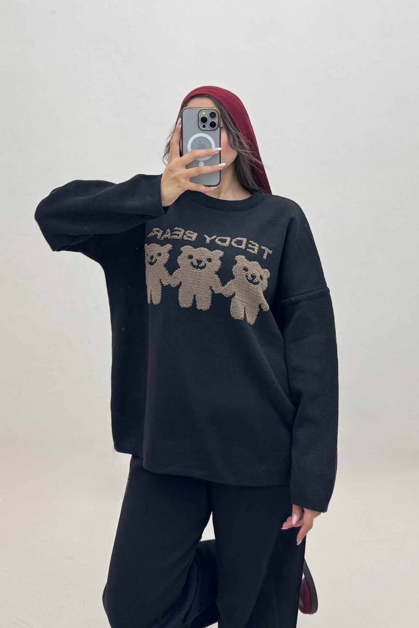 ست دورس و شلوار بافت سه خرس 419