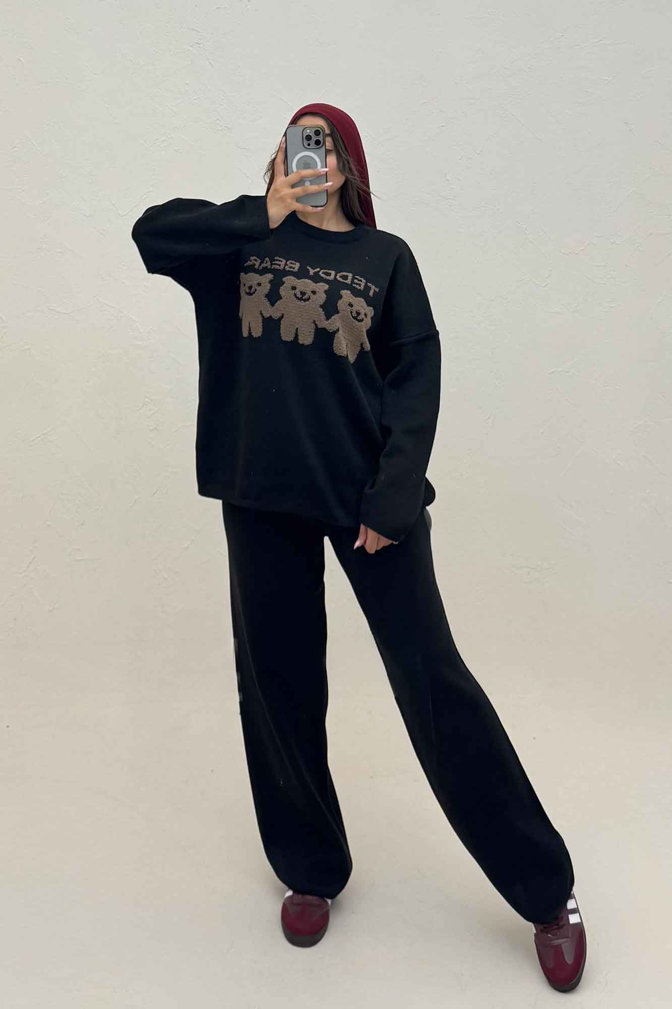 ست دورس و شلوار بافت سه خرس 419