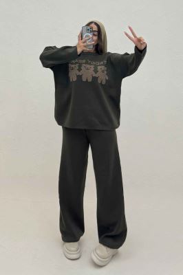 ست دورس و شلوار بافت سه خرس 419