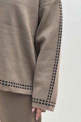 ست دورس و شلوار بافت لش پرفراژ  406