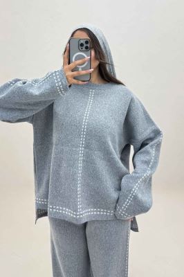 ست دورس و شلوار بافت لش پرفراژ  406