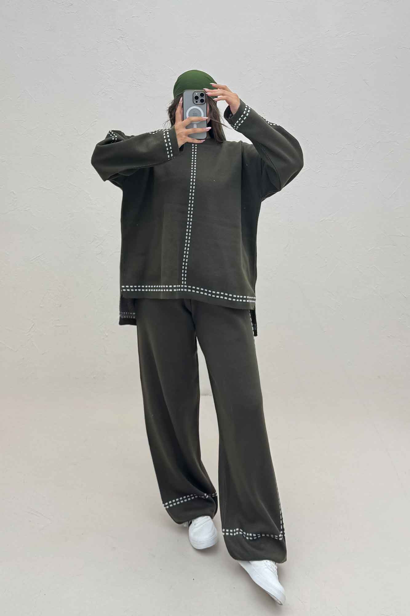 ست دورس و شلوار بافت لش پرفراژ  406