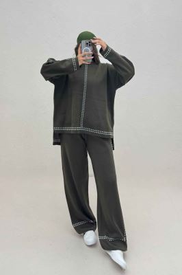 ست دورس و شلوار بافت لش پرفراژ  406