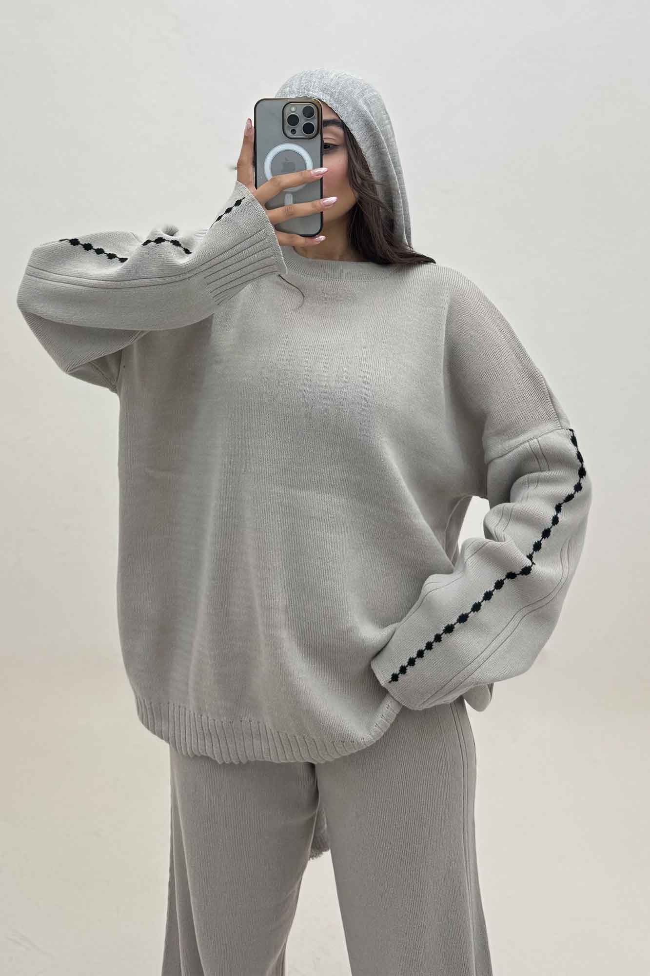 ست دورس و شلوار بافت 404