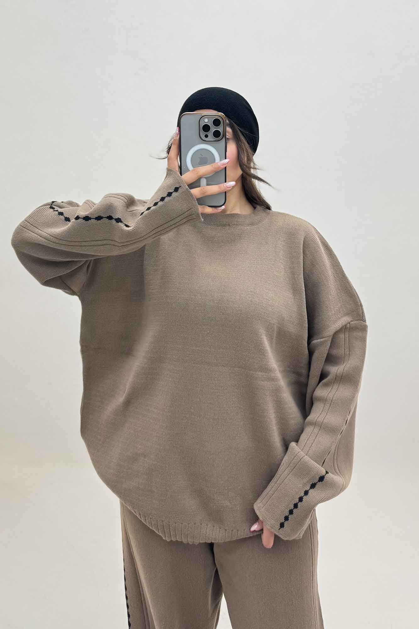 ست دورس و شلوار بافت 404