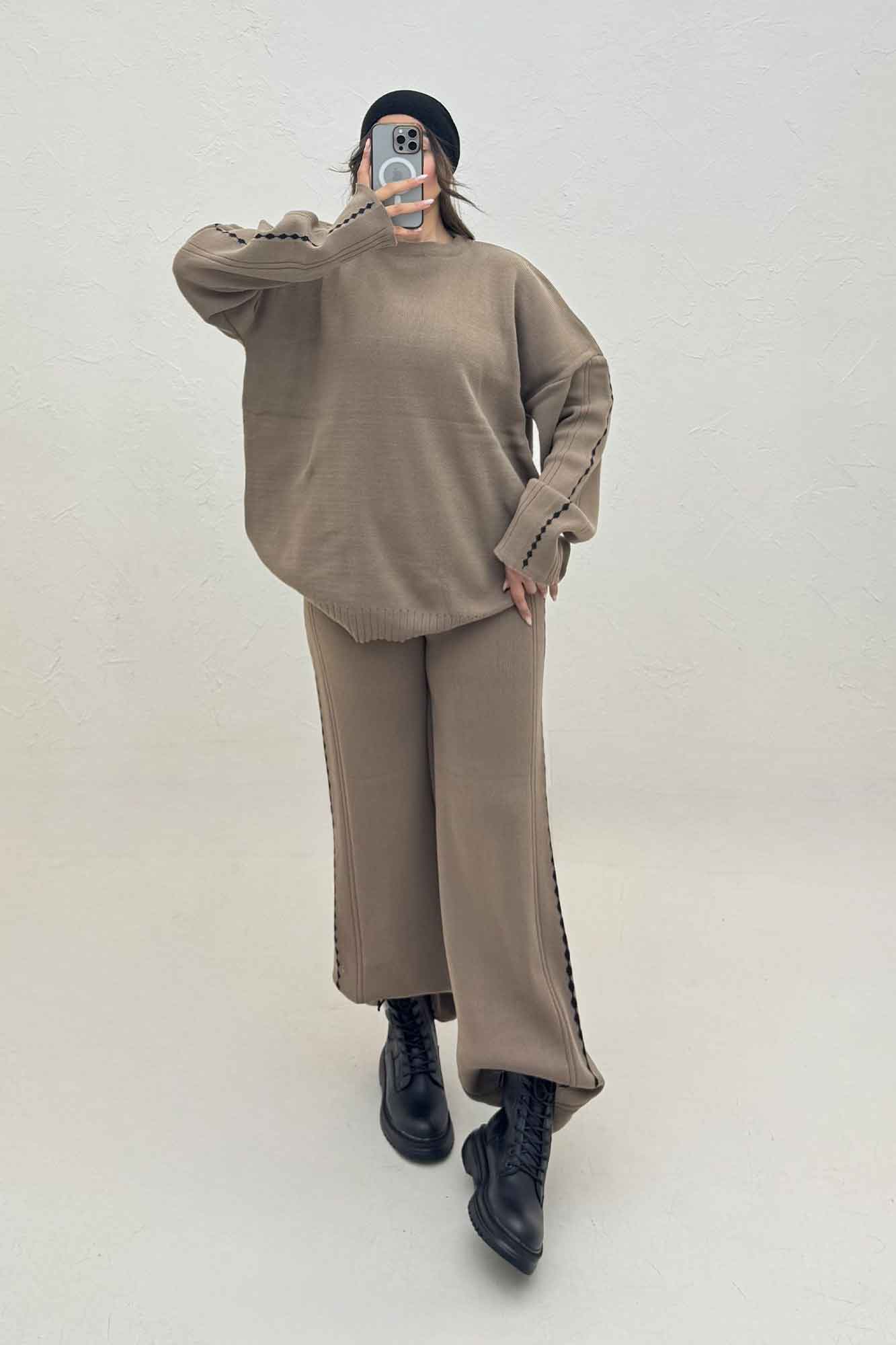 ست دورس و شلوار بافت 404