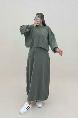 ست دورس و شلوار بافت 404