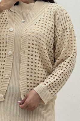 ست کت و سارافن پنجره ای بافت