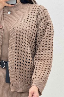 ست کت و سارافن پنجره ای بافت