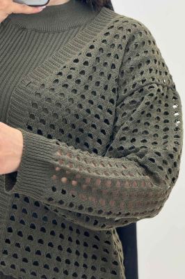 ست کت و سارافن پنجره ای بافت