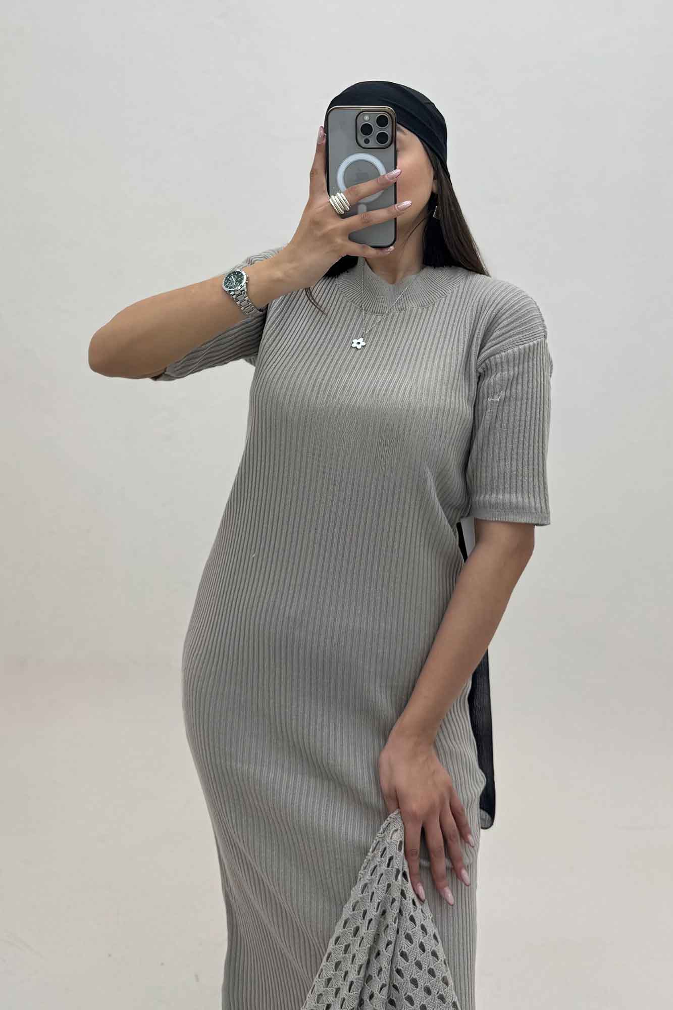 ست کت و سارافن پنجره ای بافت