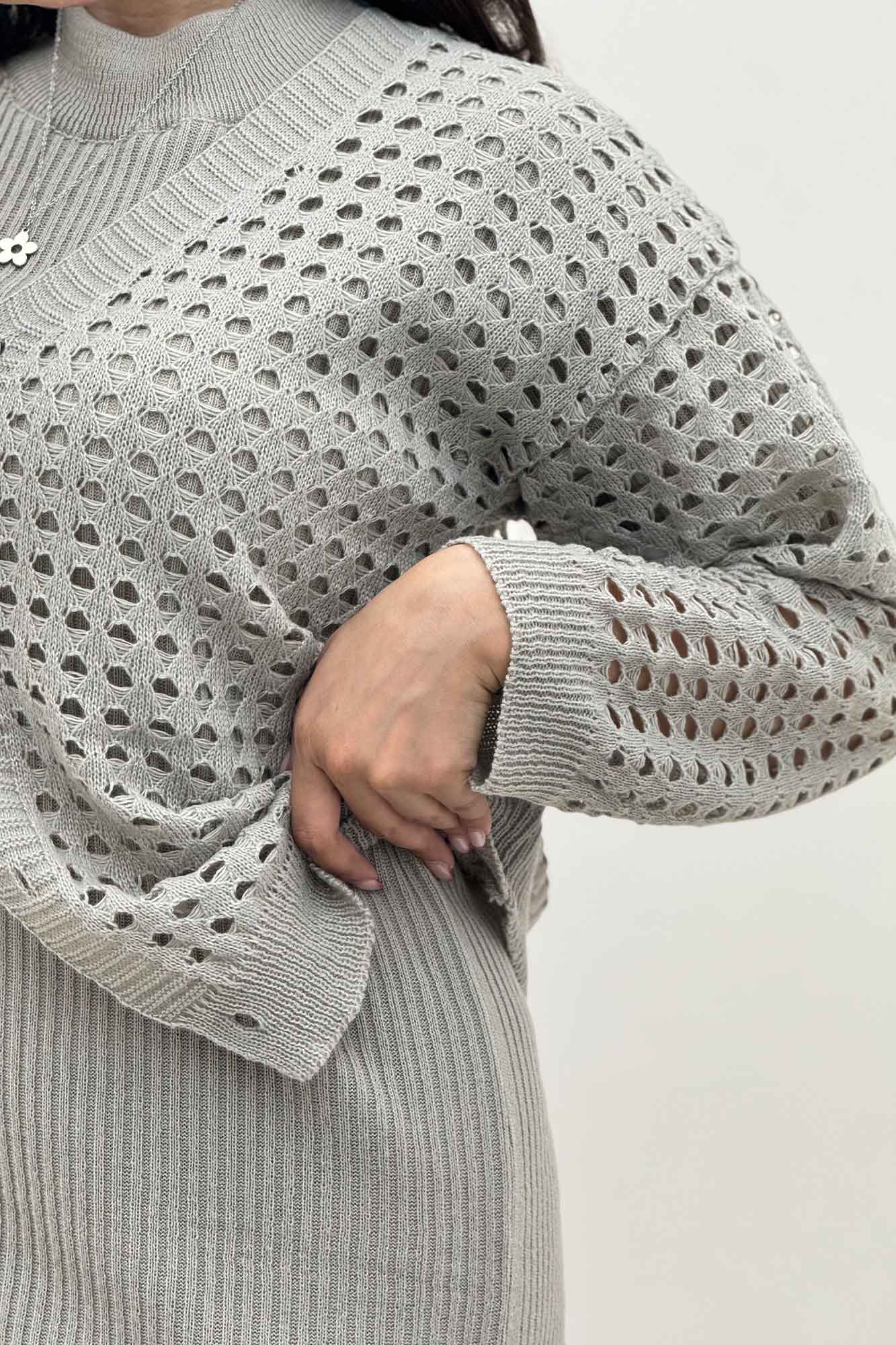 ست کت و سارافن پنجره ای بافت