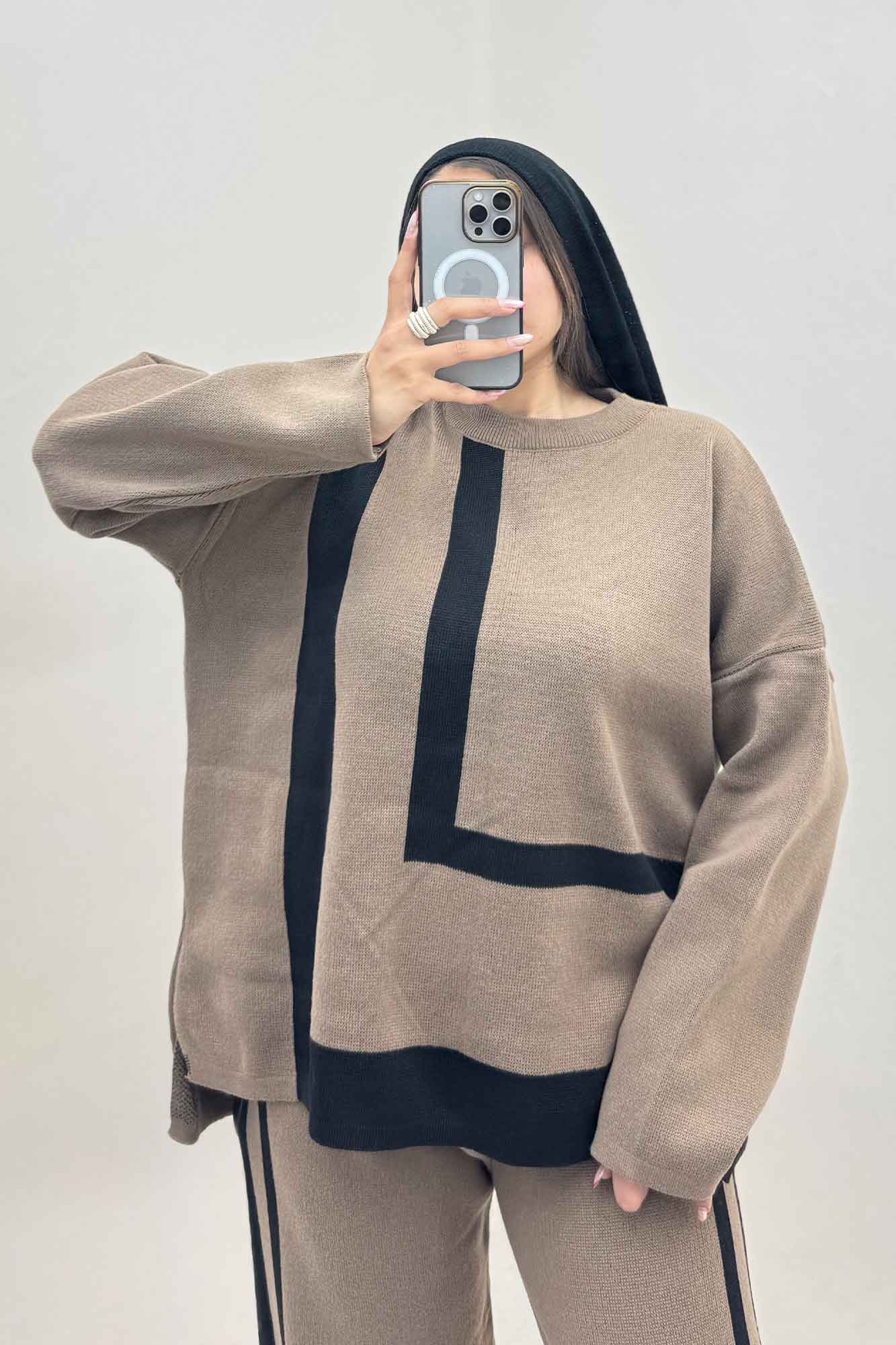 ست دورس و شلوار بافت لاین 412