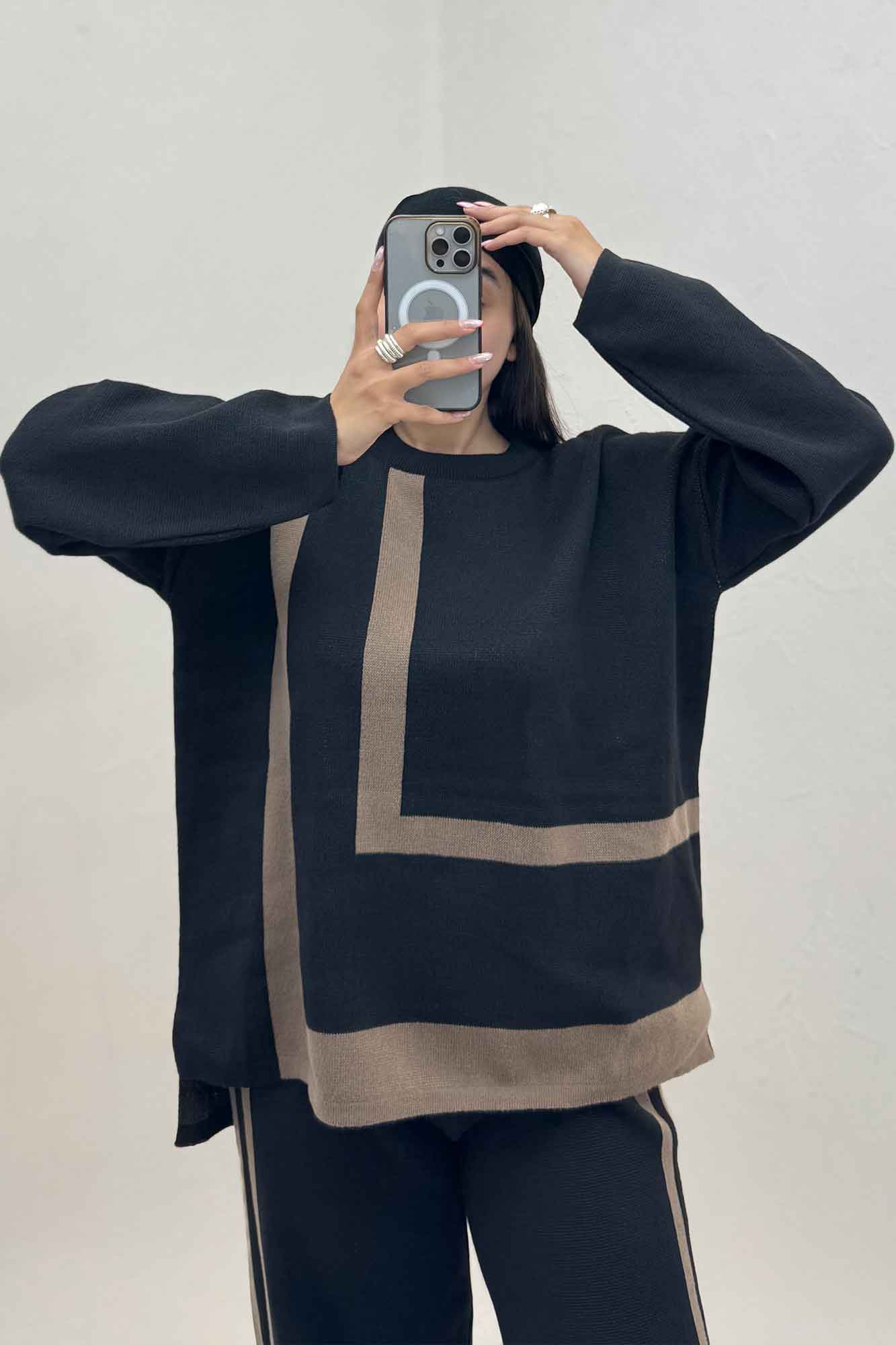 ست دورس و شلوار بافت لاین 412