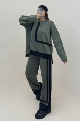 ست دورس و شلوار بافت لاین 412