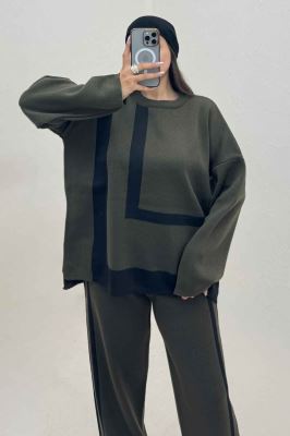 ست دورس و شلوار بافت لاین 412