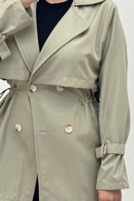 ترنچ کت کمرگت دار سانتانا