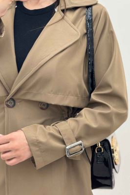 ترنچ کت کمرگت دار سانتانا