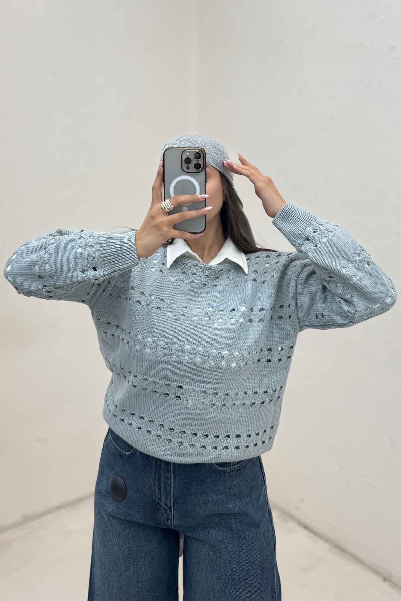 بلوز بافت موازی کد 441