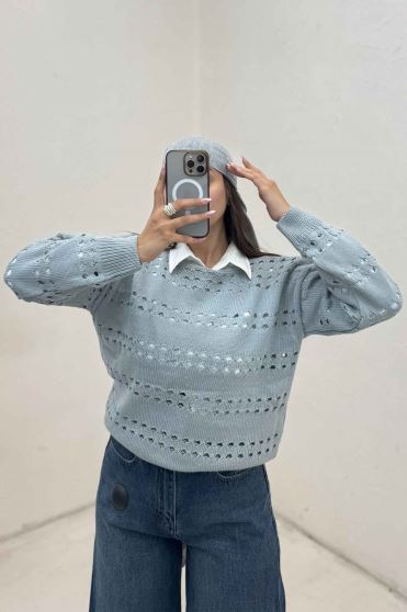 بلوز بافت موازی کد 441