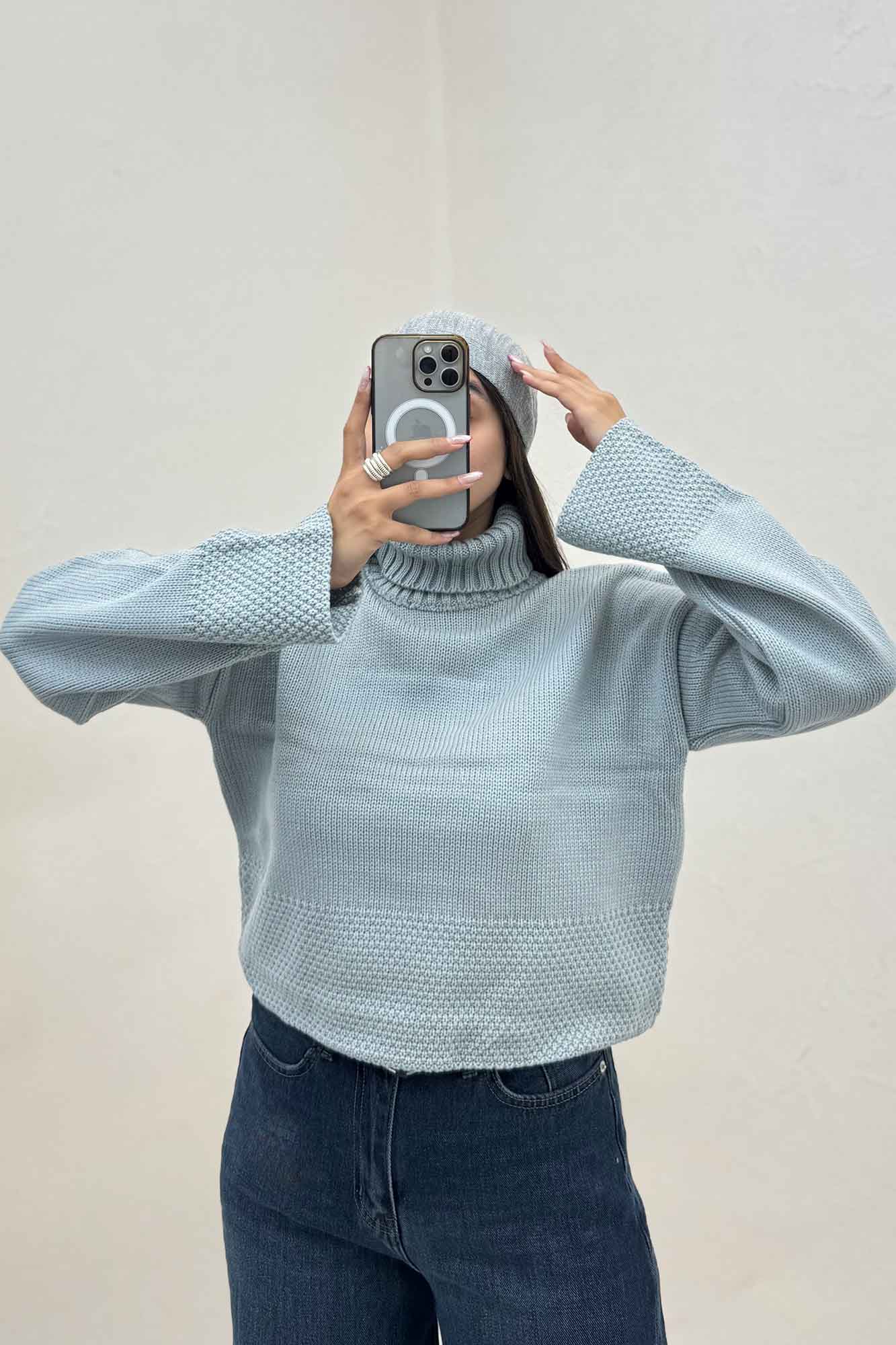 بلوز بافت یقه اسکی کد 466