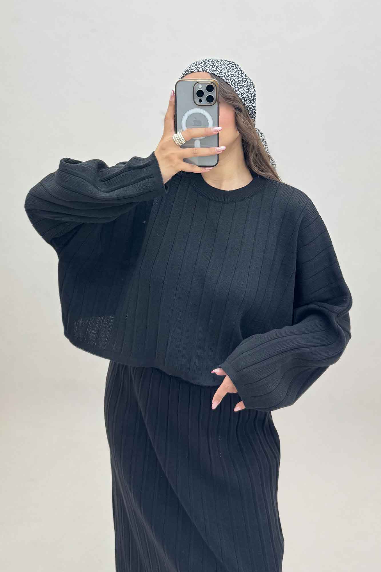 ست رویه و دامن بافت 