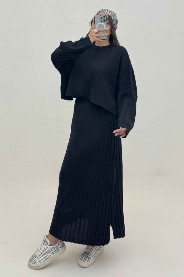 ست رویه و دامن بافت 