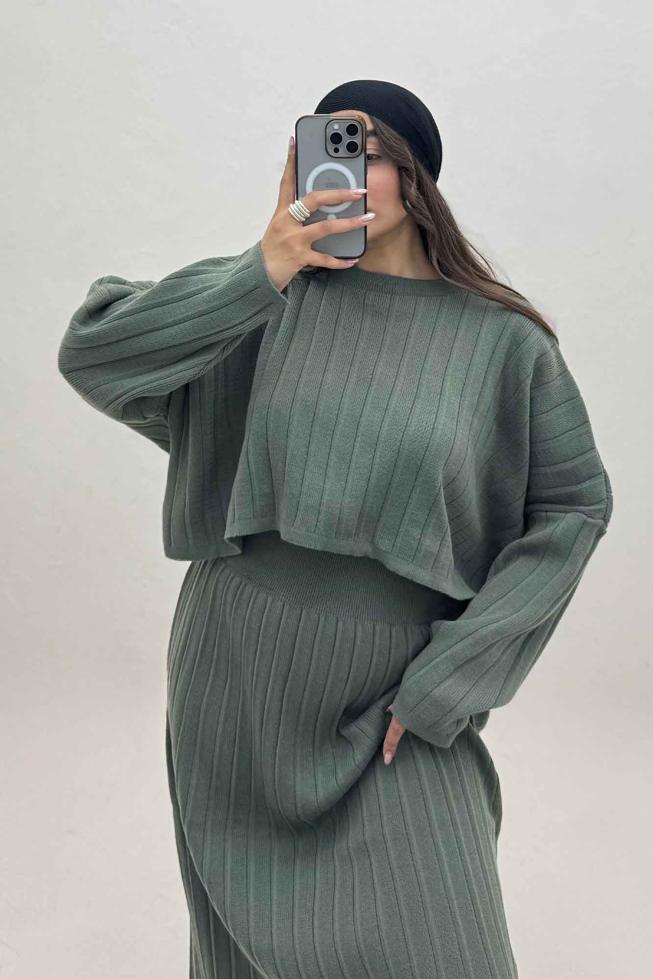 ست رویه و دامن بافت 