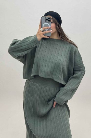 ست رویه و دامن بافت 