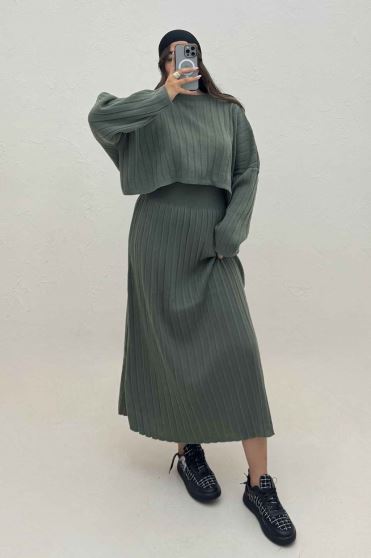 ست رویه و دامن بافت 