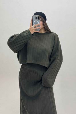 ست رویه و دامن بافت 