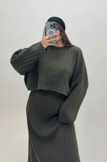 ست رویه و دامن بافت 