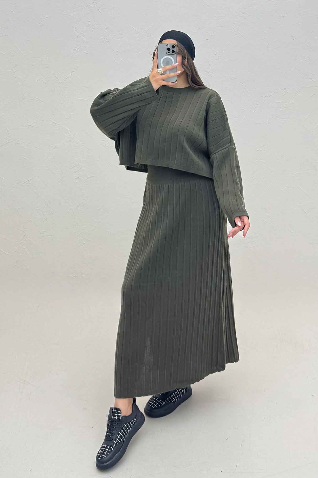 ست رویه و دامن بافت 