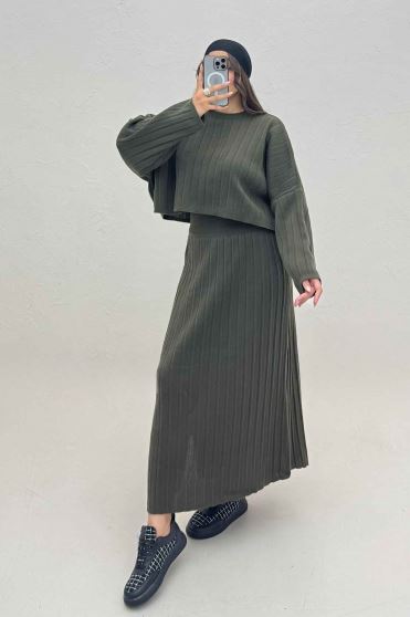 ست رویه و دامن بافت 