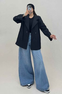 کت سانتانا یقه انگلیسی دودکمه