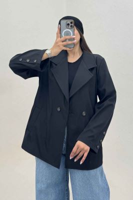 کت سانتانا یقه انگلیسی دودکمه