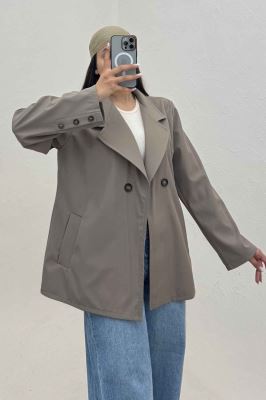 کت سانتانا یقه انگلیسی دودکمه