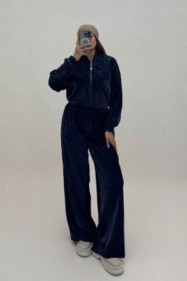 ست سویشرت و شلوار مخمل اویشو