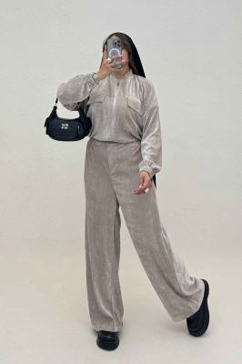 ست سویشرت و شلوار مخمل اویشو