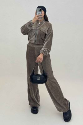 ست سویشرت و شلوار مخمل اویشو