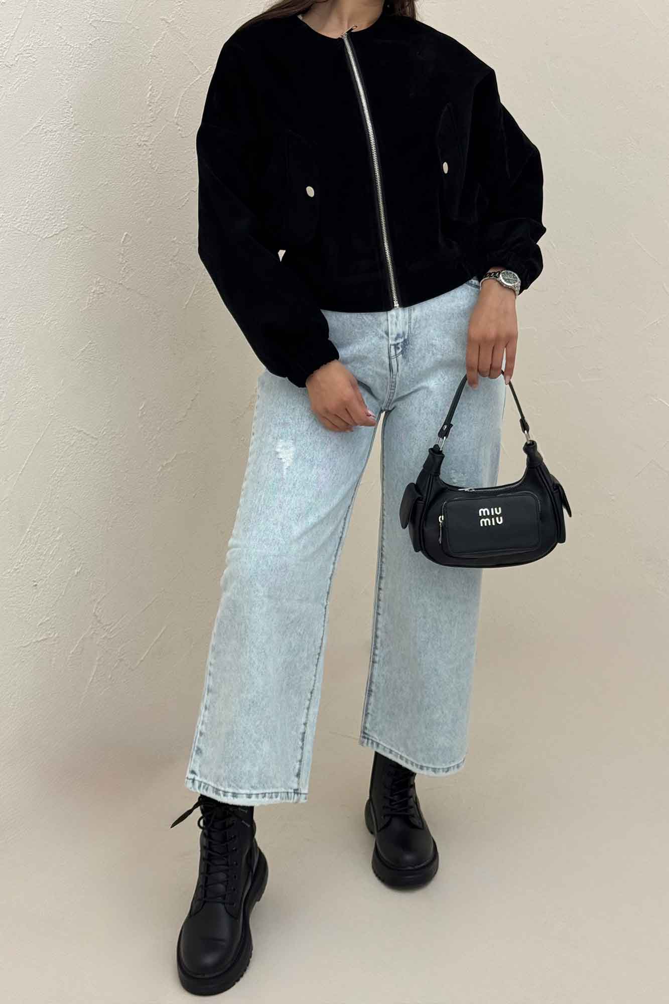 بامبر جیر پشت چرم آستردار