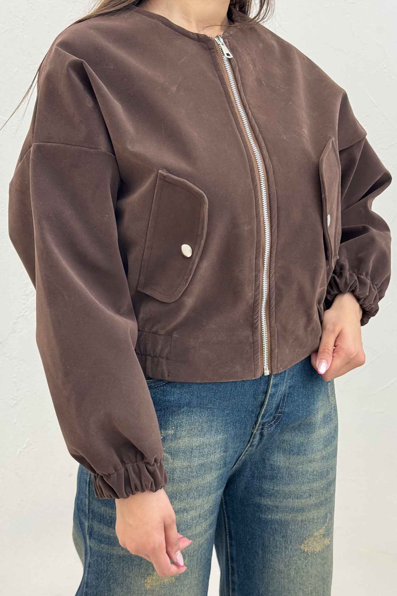 بامبر جیر پشت چرم آستردار