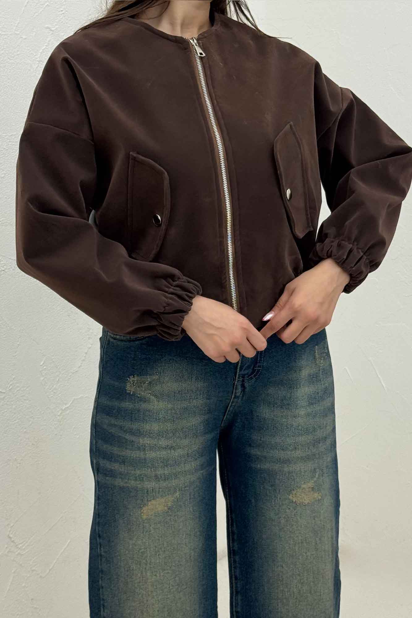 بامبر جیر پشت چرم آستردار