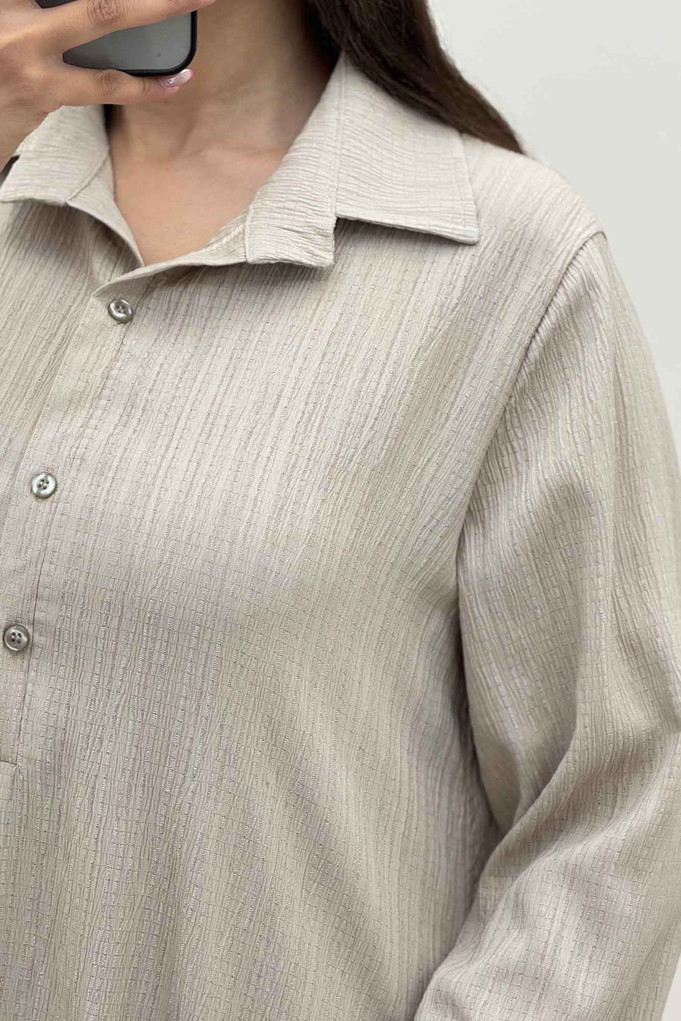 پیراهن بلند یقه بلیطی کریشه