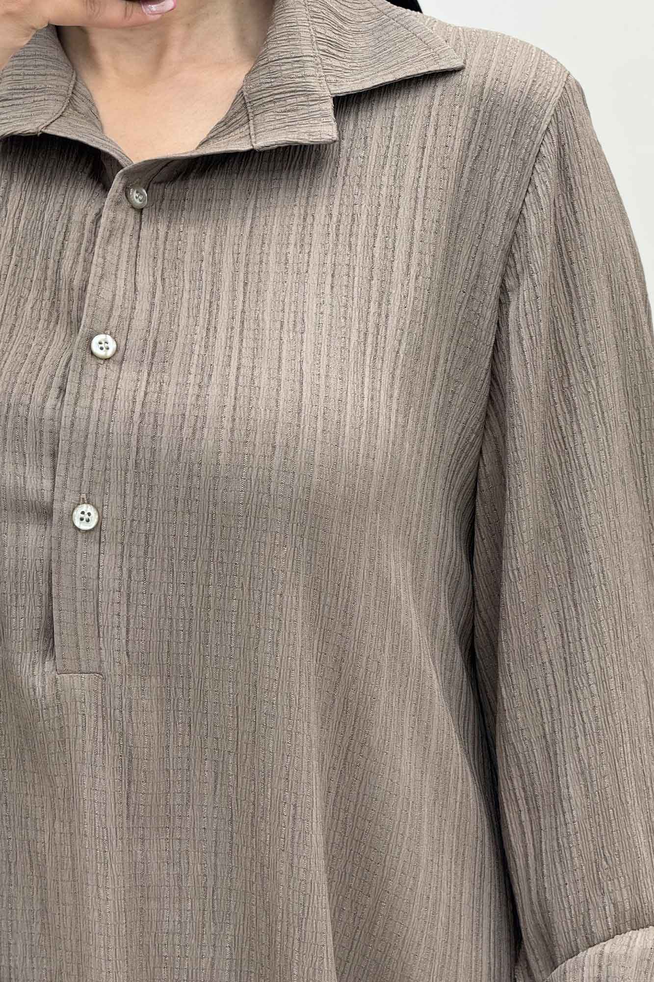 پیراهن بلند یقه بلیطی کریشه